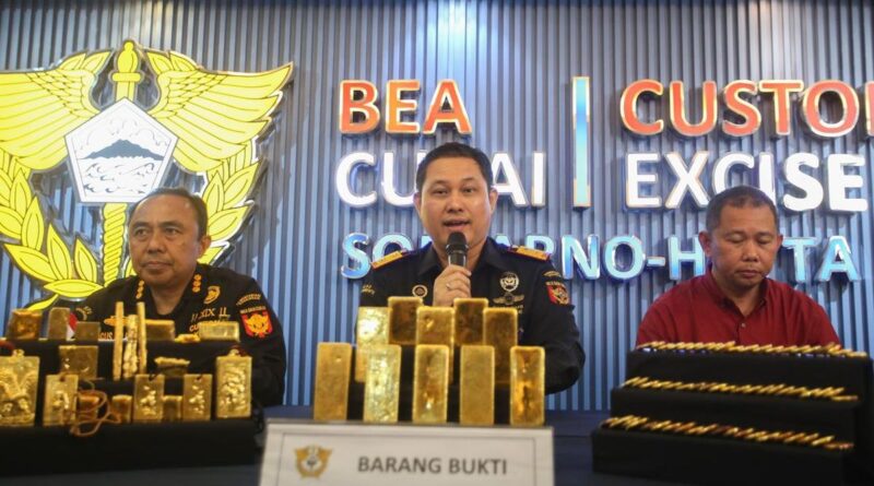Bea Cukai Gagalkan Penyelundupan Emas ke Hong Kong